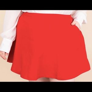 5x Tuesday Bassen Red Linen Skirt